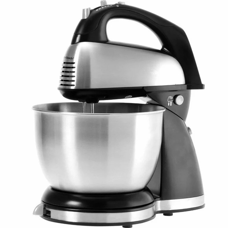 Hamilton Beach Classic Stand Mixer, 4 Quart Stainless Steel Bowl, 6 Speeds, Black, 64650 | Walmart (US)