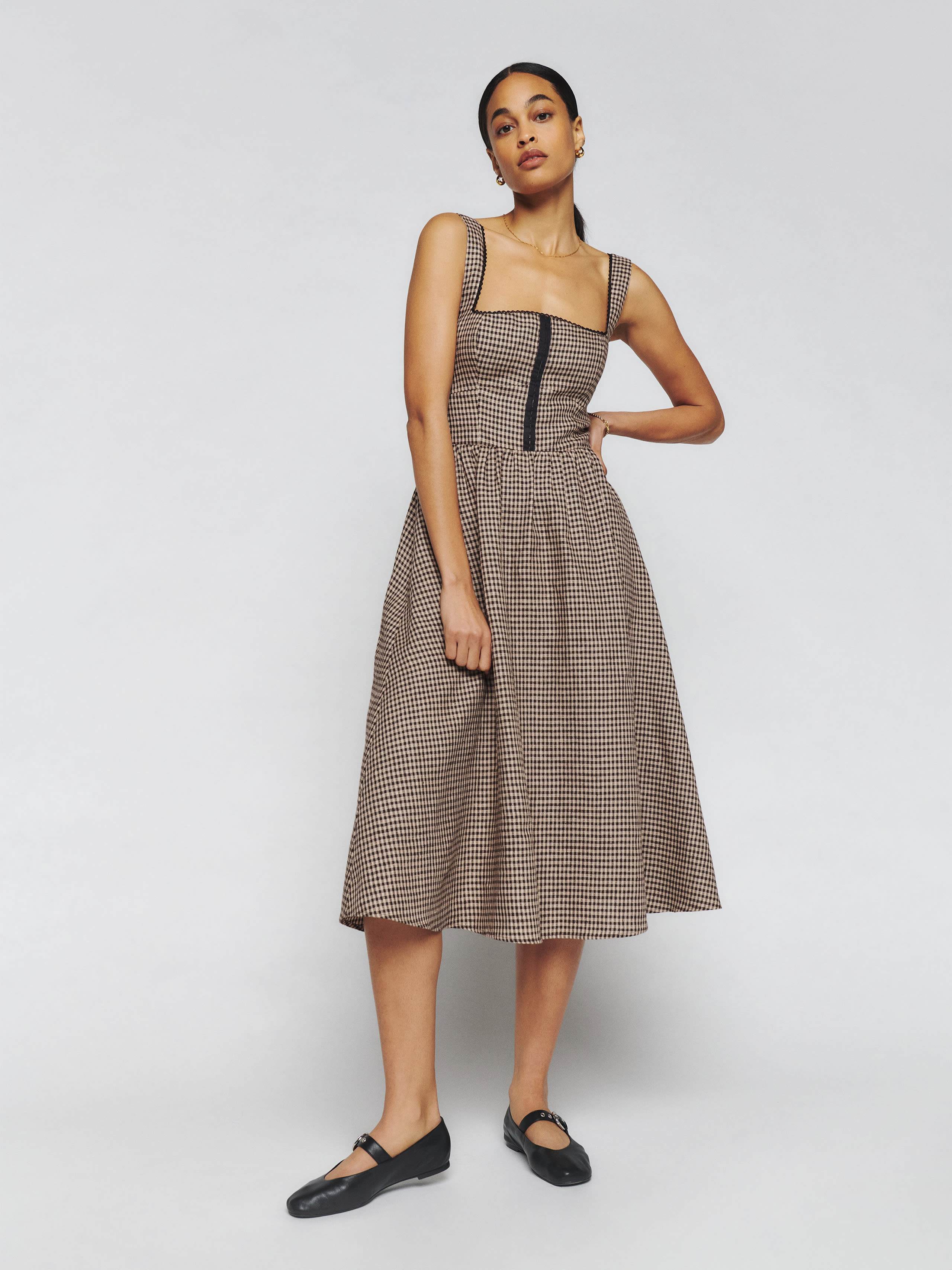 Tagliatelle Linen Dress | Reformation (Global)