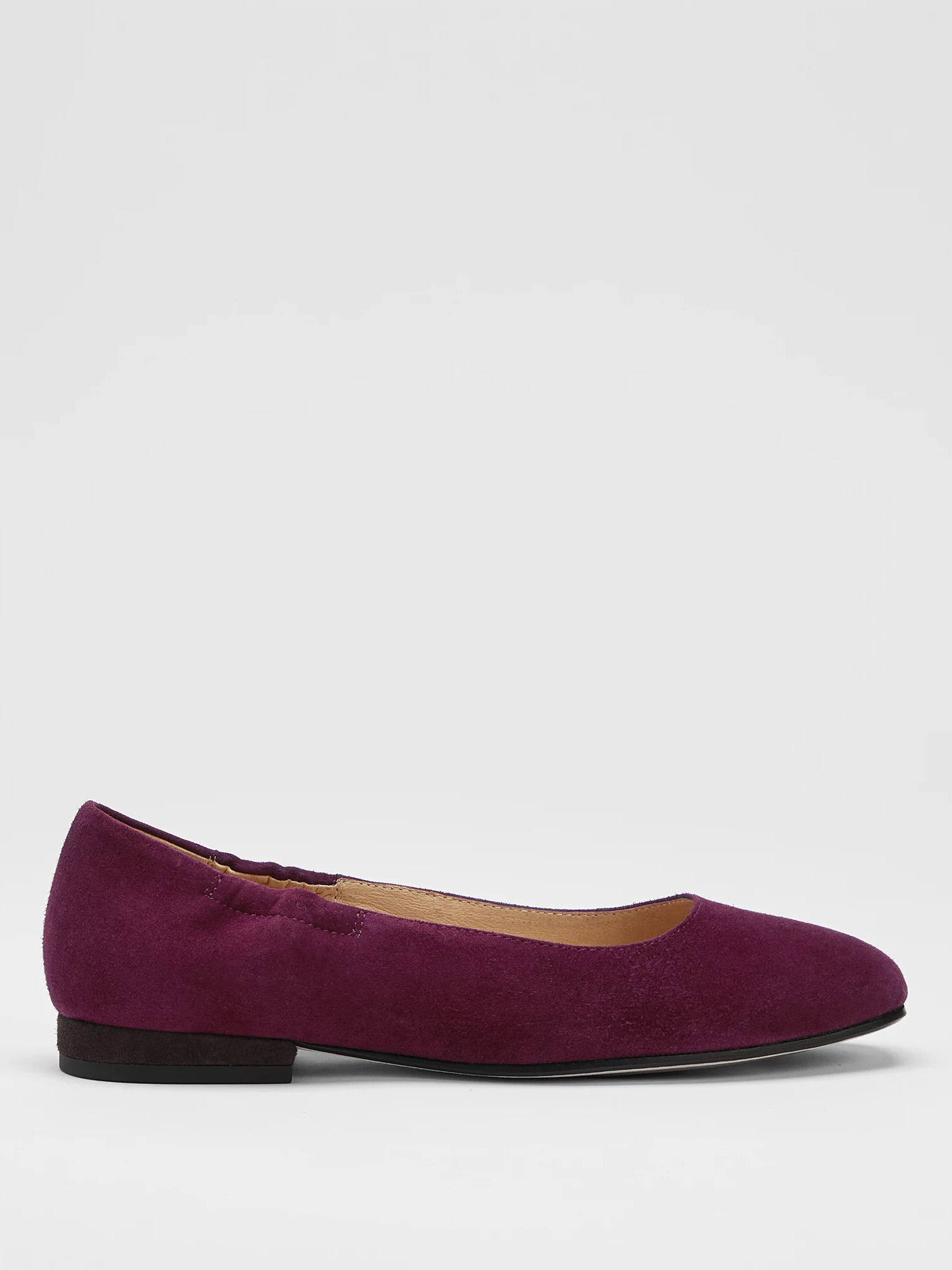 Selle Suede Ballet Flat | Eileen Fisher