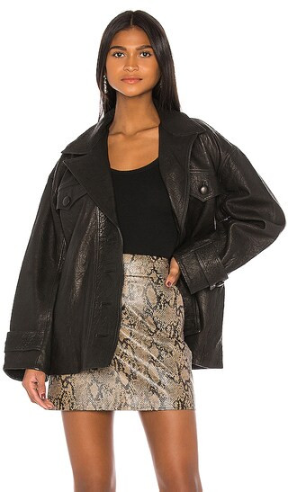 Moises Leather Jacket in Black | Revolve Clothing (Global)