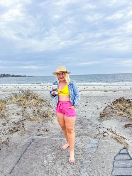 How cute is this look? Styling the Yellow bikini with pink shorts and a denim jacket for a more casual, but still colorful look!🥰💗

#LTKFindsUnder100 #LTKSwim #LTKStyleTip