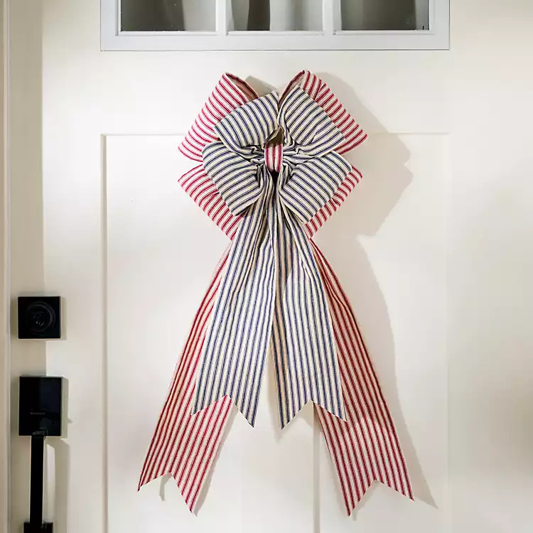 Americana Striped Bow Wall Decoration | Kirklands