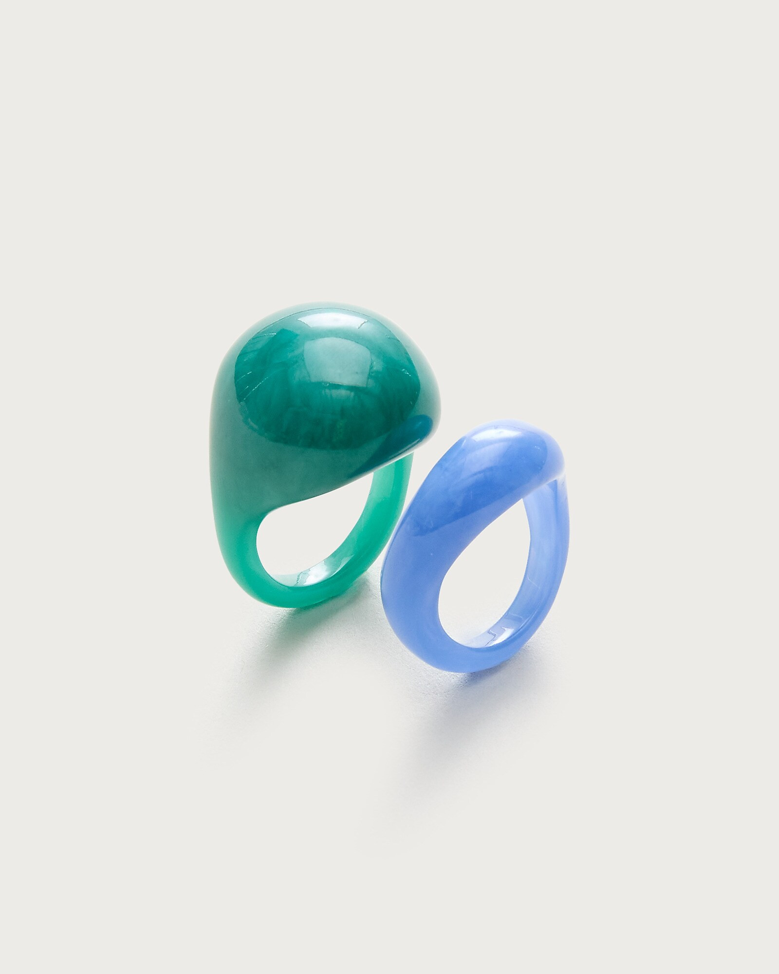 Dual-tone acetate rings set-of-two | J. Crew US