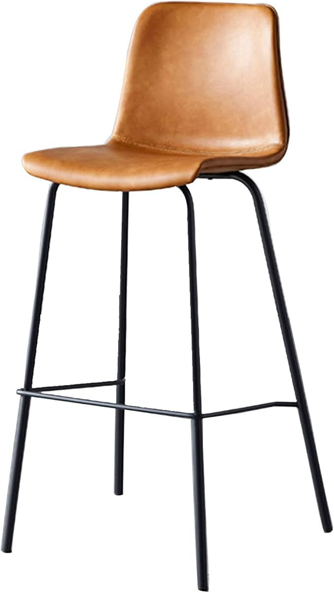 Bar Height Bar Stools with Back 65/75CM Tall Stools for Kitchen Island Modern Bar Chairs Faux Lea... | Amazon (US)