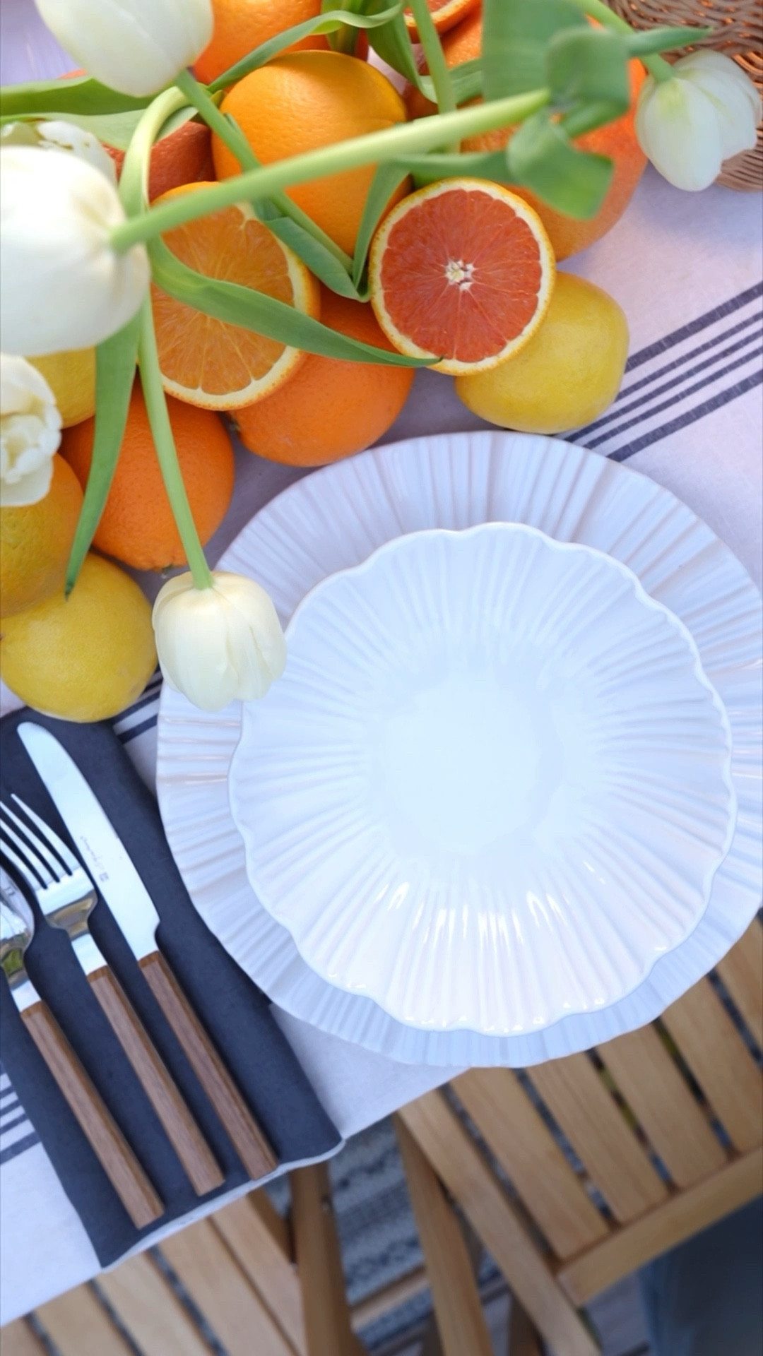 How stunning are the plates from @VIETRI ! The wave detail makes a beautiful statement and I’m obsessed with every single detail! Mother’s Day Tablescape, citrus Tablescape

#LTKMothersDay #LTKHome