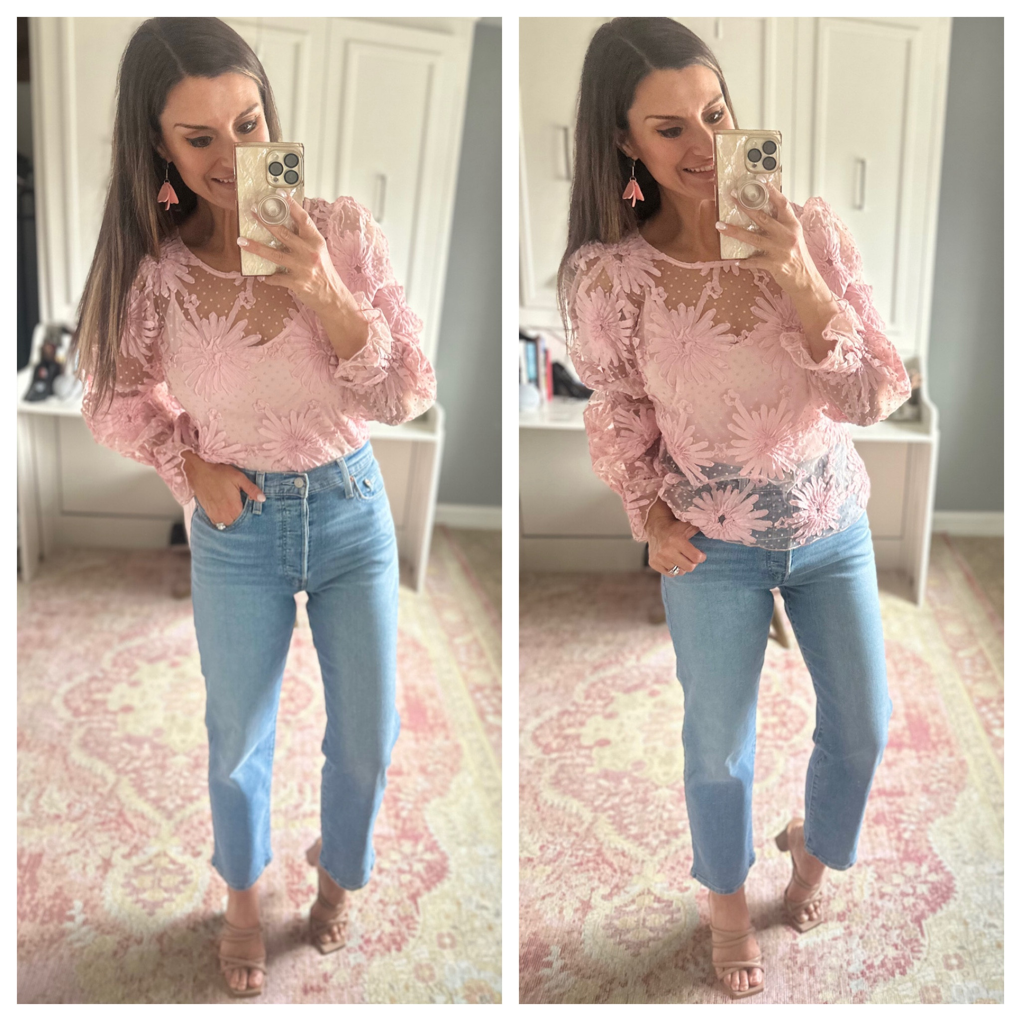 Cute pink floral top for spring 

#LTKfindsunder50 #LTKover40 #LTKfindsunder100