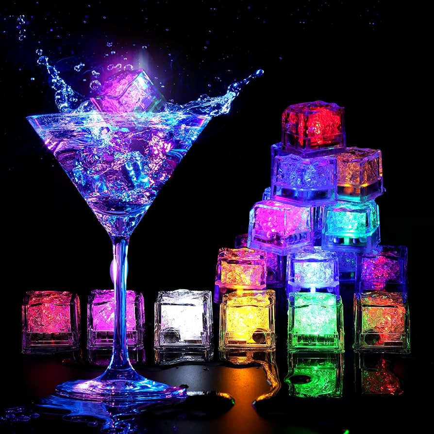 Nonley Light Up Ice Cubes for Drinks, 12 Pack LED Ice Cubes Liquid Activated, Glow in The Dark Wa... | Amazon (US)