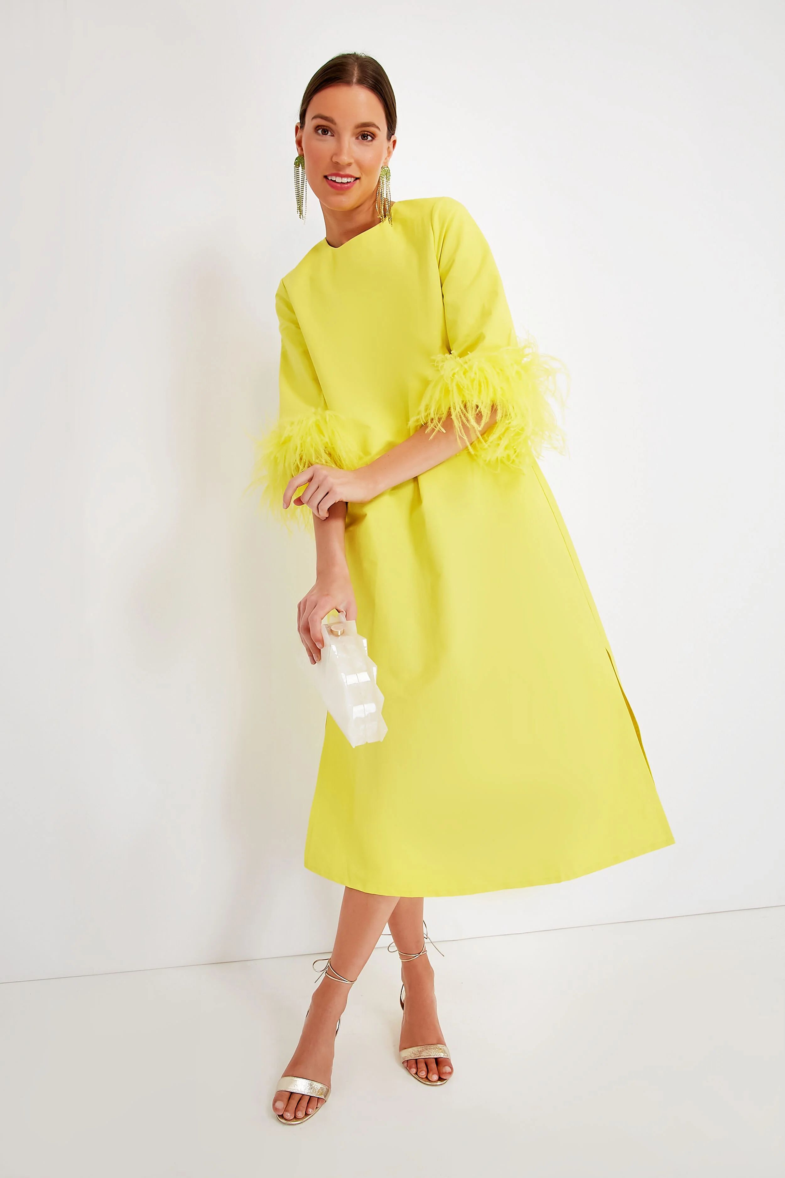 Citron Feather Jamie Dress | Tuckernuck (US)