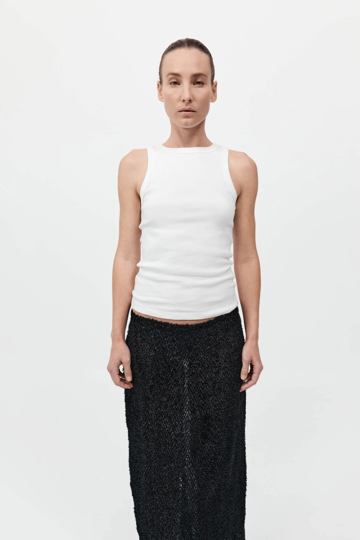 Organic Cotton Bateau Tank - White | St. Agni (US, UK, EU)