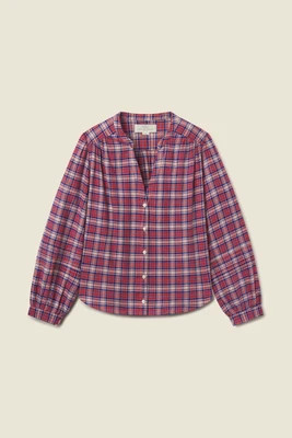 Pauline Blouse Lakeside Plaid | TROVATA