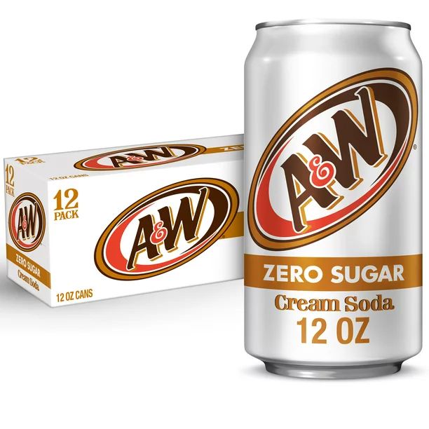 A&W Cream Soda Zero Sugar, 12 fl oz cans, 12 pack | Walmart (US)