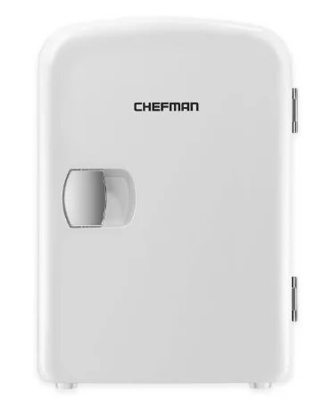 Chefman 4L Portable Mini Fridge with Warming Function, White - Walmart.com | Walmart (US)