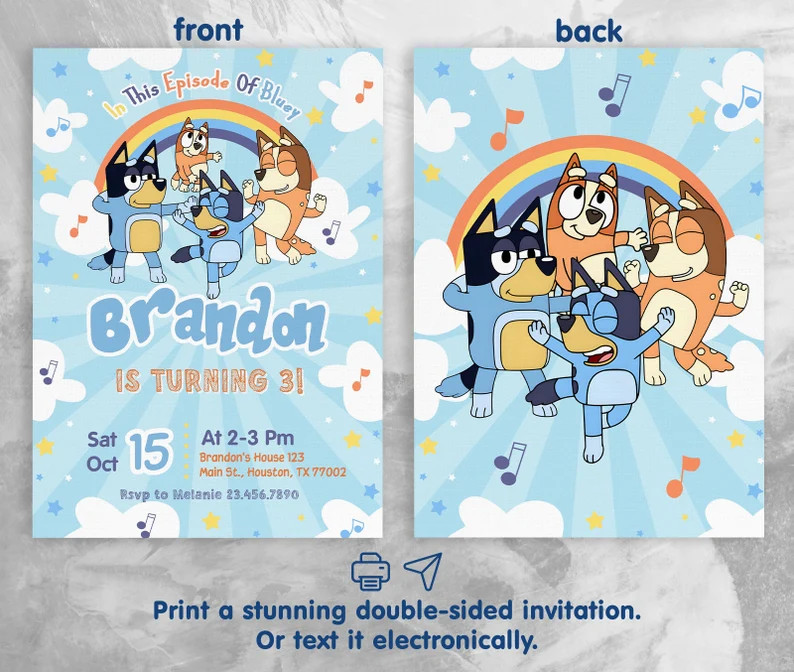 Kids Birthday Invite Template, Dog Invite, Paw-ty Editable Invitation, Puppies Printable Birthday... | Etsy (Global)