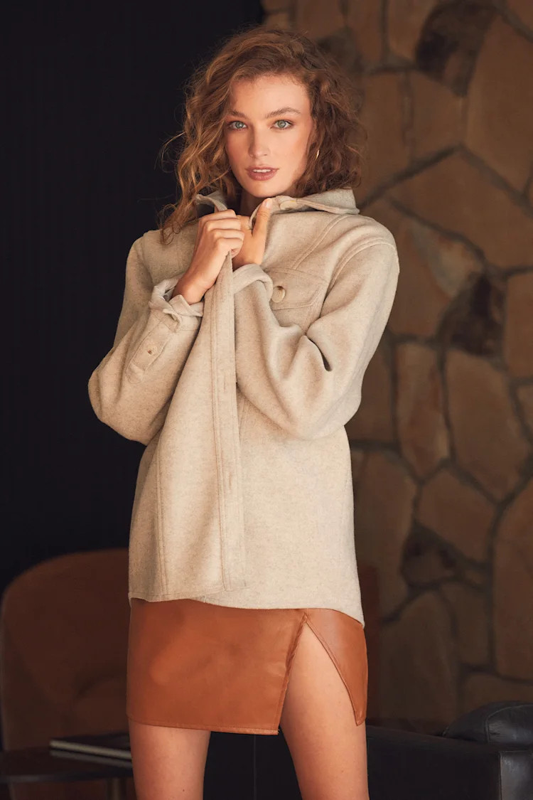 Walking the Walk Camel Vegan Leather Mini Skirt | Lulus (US)