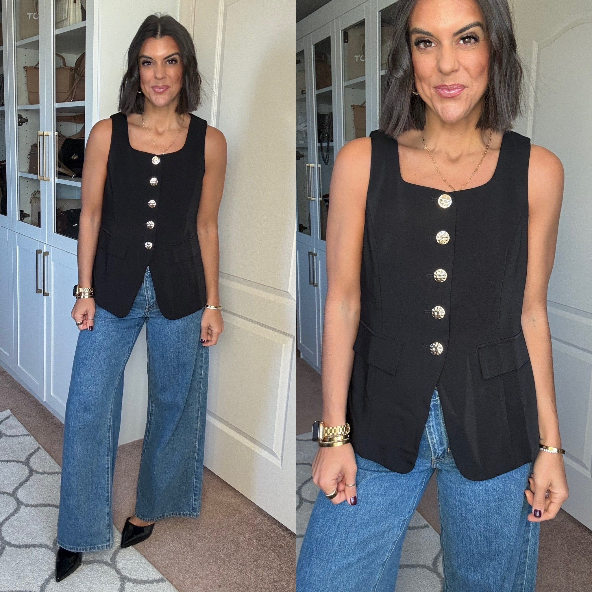 Vest is part of a set Size small Size 27 in jeans

#LTKSeasonal #LTKFindsUnder100