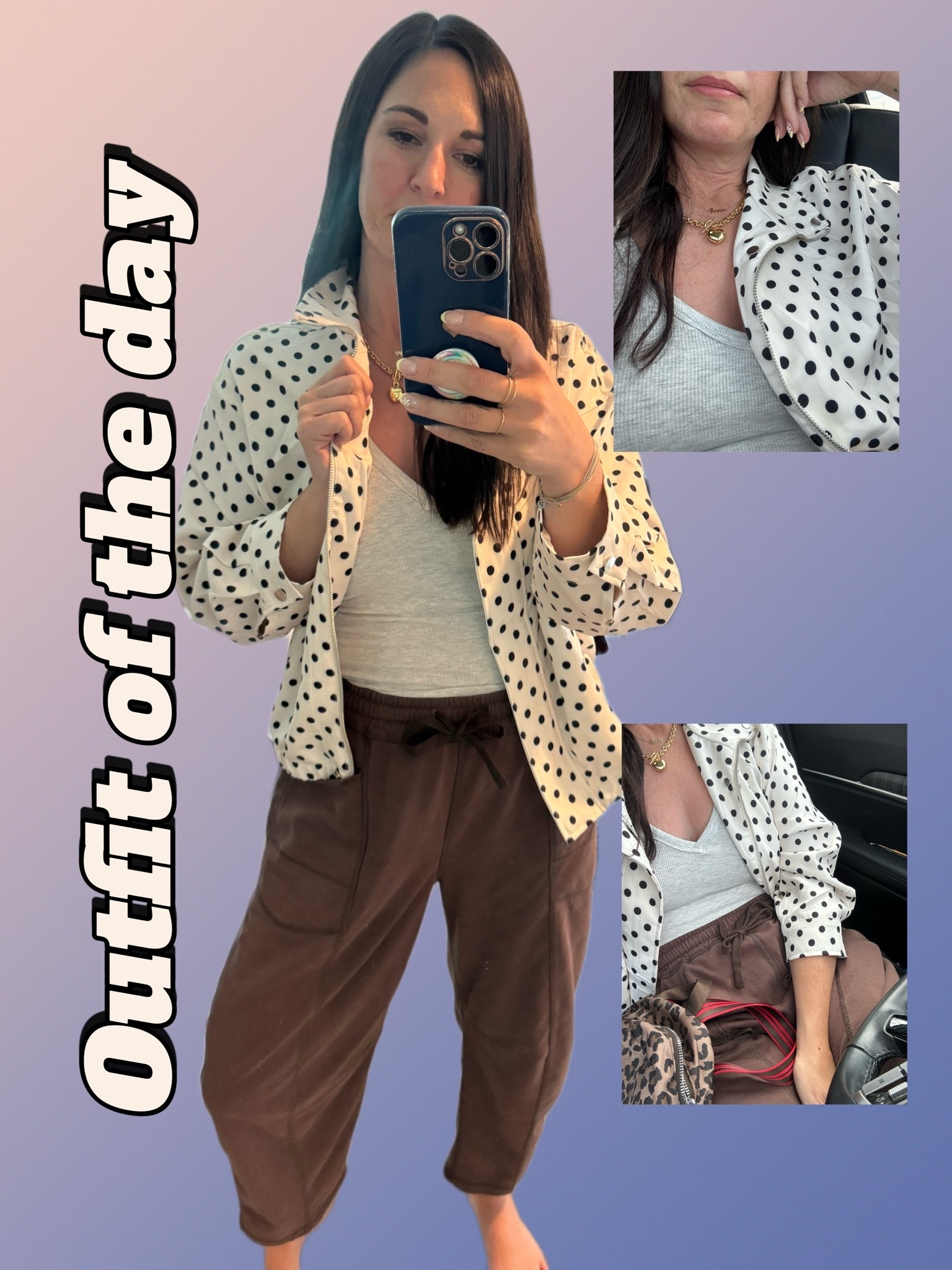 One of my favorite tanks and casual pants paired with my new polka dot lightweight jacket! 😍

#LTKootd