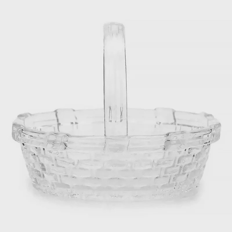 Cesta Decorativa Oval Páscoa em Vidro 18x13x14cm 1038521 - Cromus | Americanas (BR)