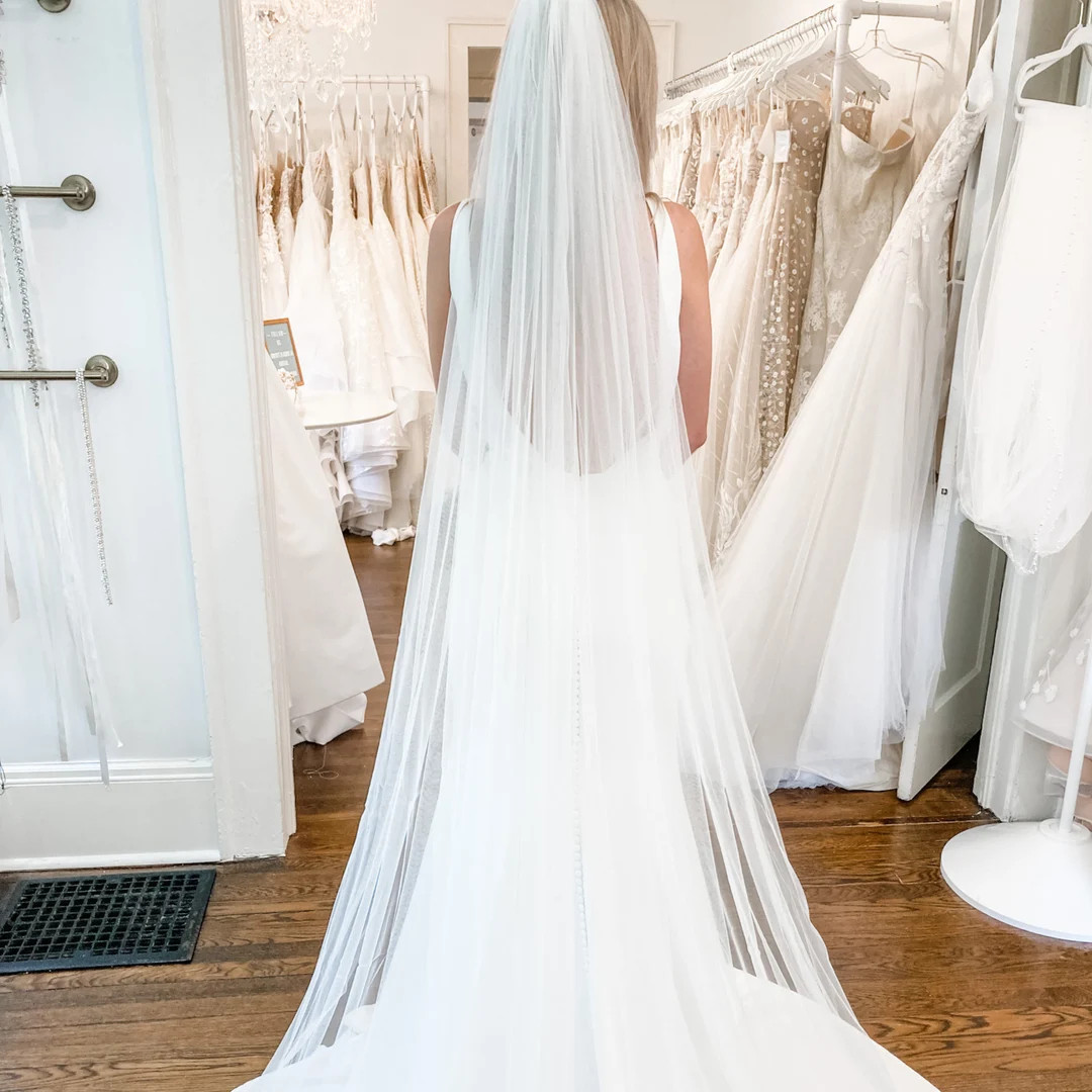 Soft Cathedral Bridal Veil | Long Wedding Veil | Plain Wedding Veil | Simple Veil | Etsy (US)