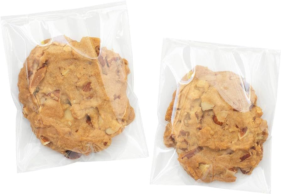 Morepack Cookie Bags for Packaging,4x6 Inches Clear Self Sealing Cellophane Individual Cookie Bag... | Amazon (US)