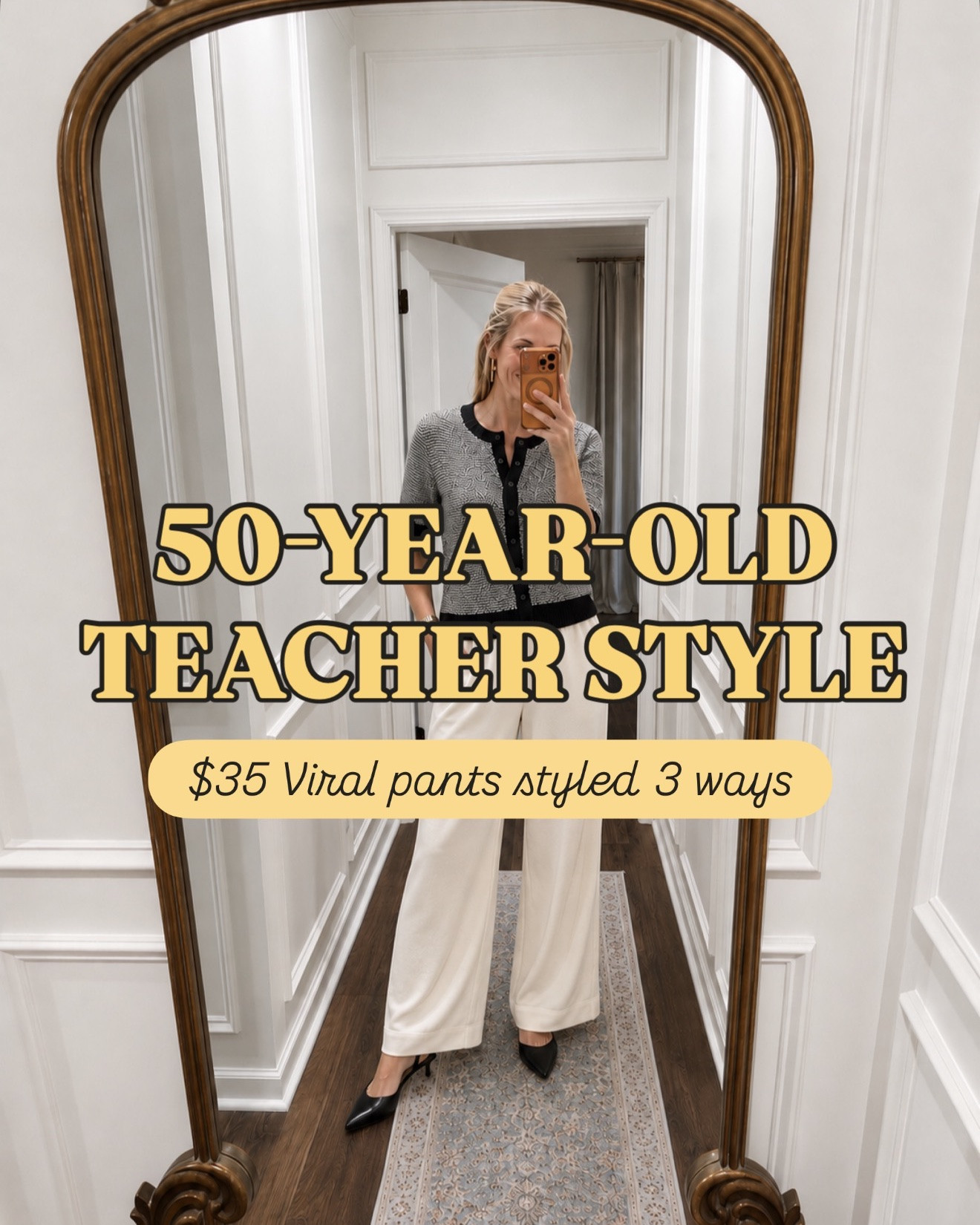 50 year-old teacher style … comfy work pants that are affordable and can be worn many ways! Comment Target for all links.  

These cream wide-leg pants might be one of my favorite workwear finds for fall. I styled them three different ways with the cutest short-sleeve sweaters, and every single look is comfortable, polished, and Learning Land approved.

Perfect for teachers, work, meetings, or anyone who wants to look put together without sacrificing comfort.
.

#newarrivals #targetstyle #newattarget #targetfinds #targetdoesitagain summer to fall, fall transition outfit, early fall outfit, target new finds, new Target haul, Target trending, Target fall finds, Target fall trends, teacher outfit, Target new arrivals, Target new release, brand new Target, Target fall outfit, Target outfit idea, what to wear, on a budget, save vs splurge, looks expensive but isn’t, viral Target, Target workwear, Target women’s fashion, target set, easy outfit, viral set, Target style, fall outfit inspo, elevated basics, fall trends 2026, target trending, fall transition pieces, pre-fall, fall transition wardrobe, fall haul, fall accessories, fall shoes, length options, Target dress, fall dress, viral Target, Target fall fashion, Target style finds, Target outfit, fall fashion, new Target drop, travel outfit, travel style, two piece set, fall transition outfit, fall transition dress, business casual workwear, work outfit, matching set, SAHM outfit, mom outfit, mom approved, fall family photos, everyday style, easy outfit, comfy casual, Target fashion finds, Target weekly finds, easy outfit, everyday style, everyday outfits,

#LTKootd