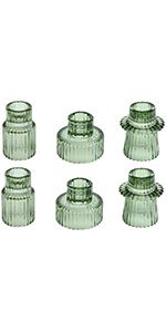 Vixdonos Taper Glass Candlestick Holders Tealight Candle Holders for Table Centerpieces, Wedding ... | Amazon (US)