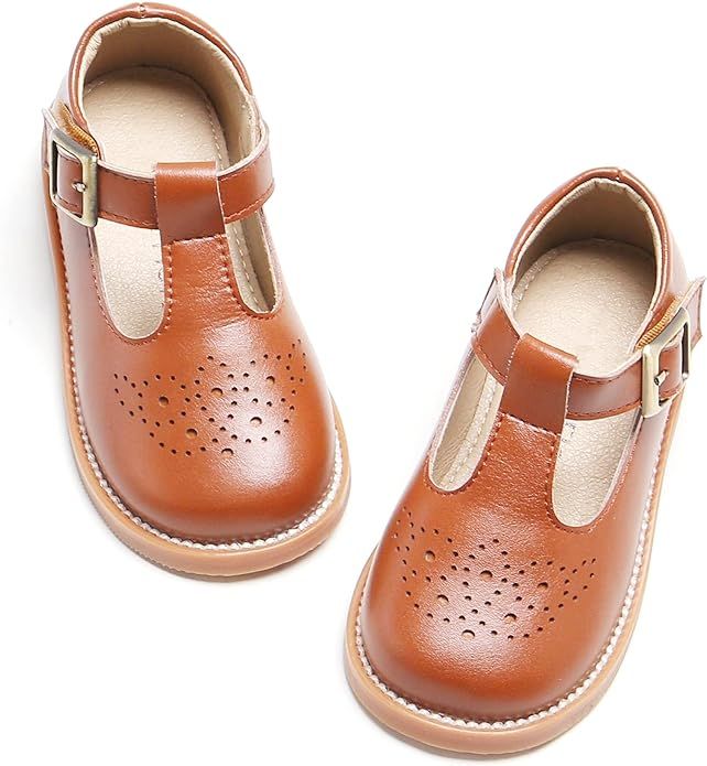 Kiderence Toddler Little Girls Mary Jane Dress Shoes School Oxford for Girls Flats | Amazon (US)
