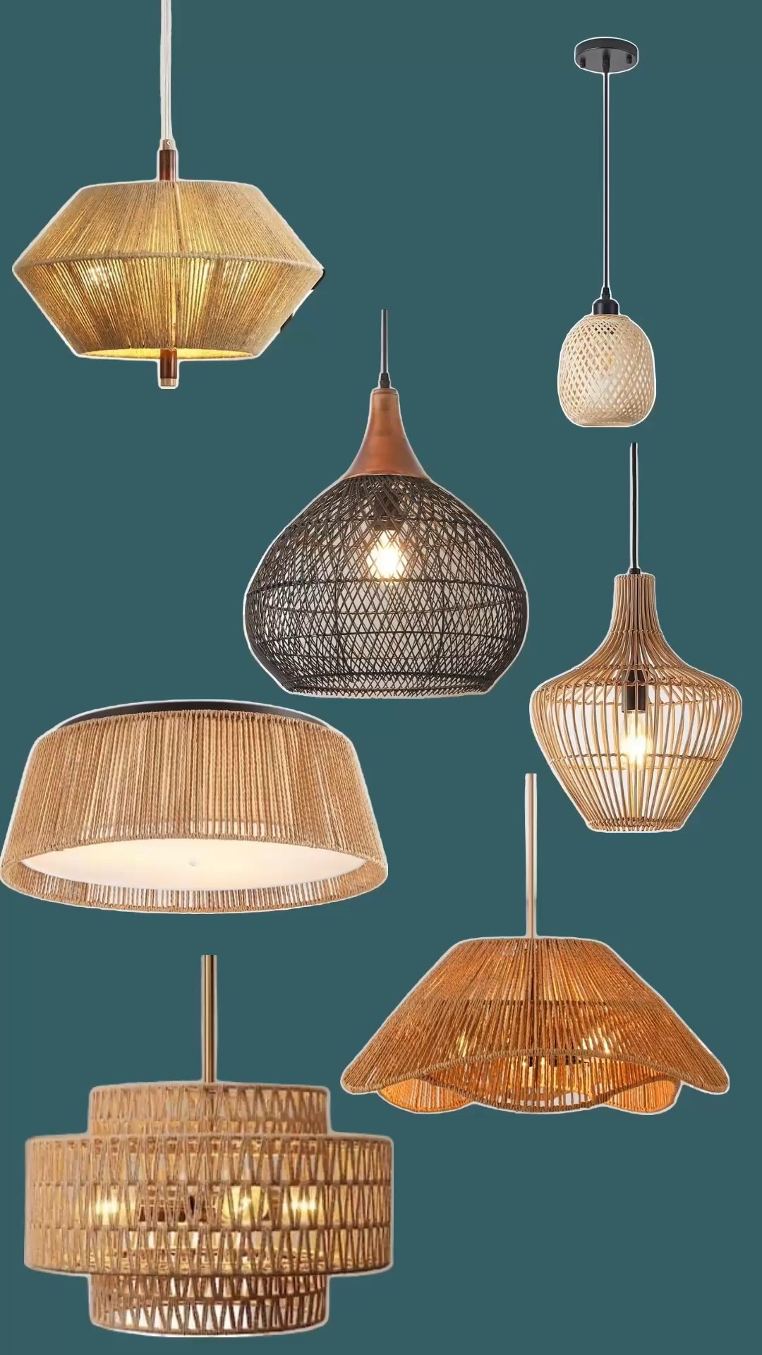 Rattan lighting = instant warmth ✨ These woven pendants bring that soft, organic glow every space needs. Perfect for kitchens, dining rooms, bedrooms, or cozy corners. I love how the natural texture adds depth while still feeling light and airy.

Shop my favorite rattan lights to elevate your space with that effortless boho + modern vibe 🤍

#LTKHome