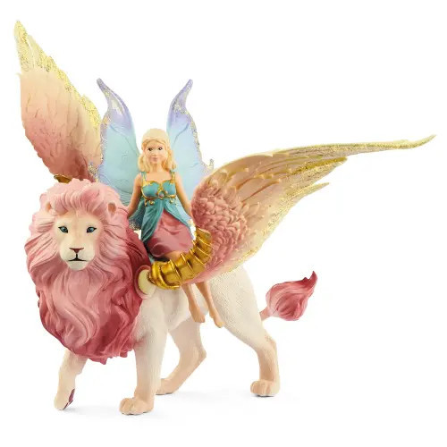 Schleich Bayala Fairy In Flight On Winged Lion, 2 Piece Figurine Playset in Multicolored at Nordstrom | Nordstrom
