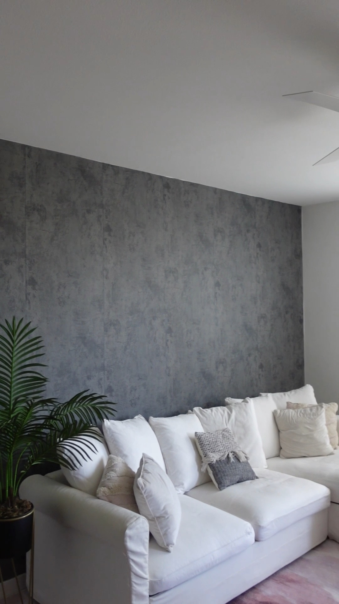 I purchased the 24x 708” wallpaper but ran out just a little bit and had to order the smallest roll they had. I love this concrete wallpaper 

#LTKU #LTKSummerEdit #LTKHome