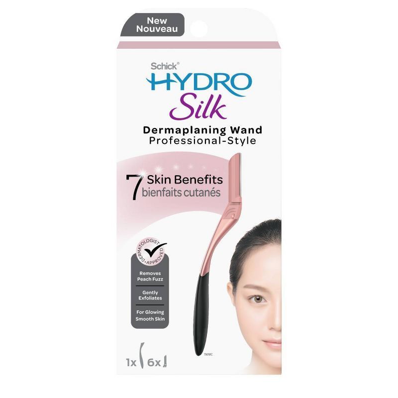 Schick Hydro Silk Exfoliating Dermaplaning Professional Style Wand - 1 Handle and 6 Replacement R... | Target