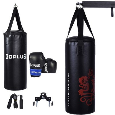 Costway 2 FT Kids Punch Bag Boxing Set Kick Ball Gloves Skipping Rope Hook Children Boys | Target