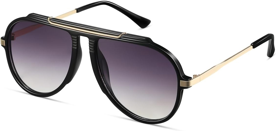 kimorn Oversized Aviator Sunglasses for Women Retro Vintage | Amazon (US)