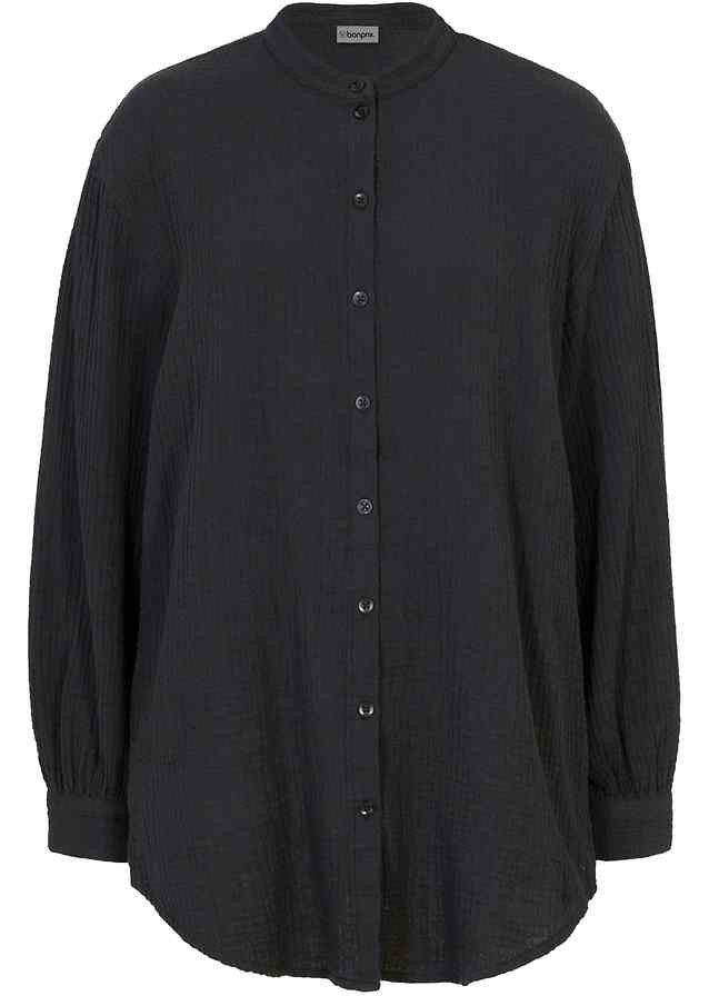 Oversize Musselin-Bluse mit Seitenschlitzen | Bonprix DE