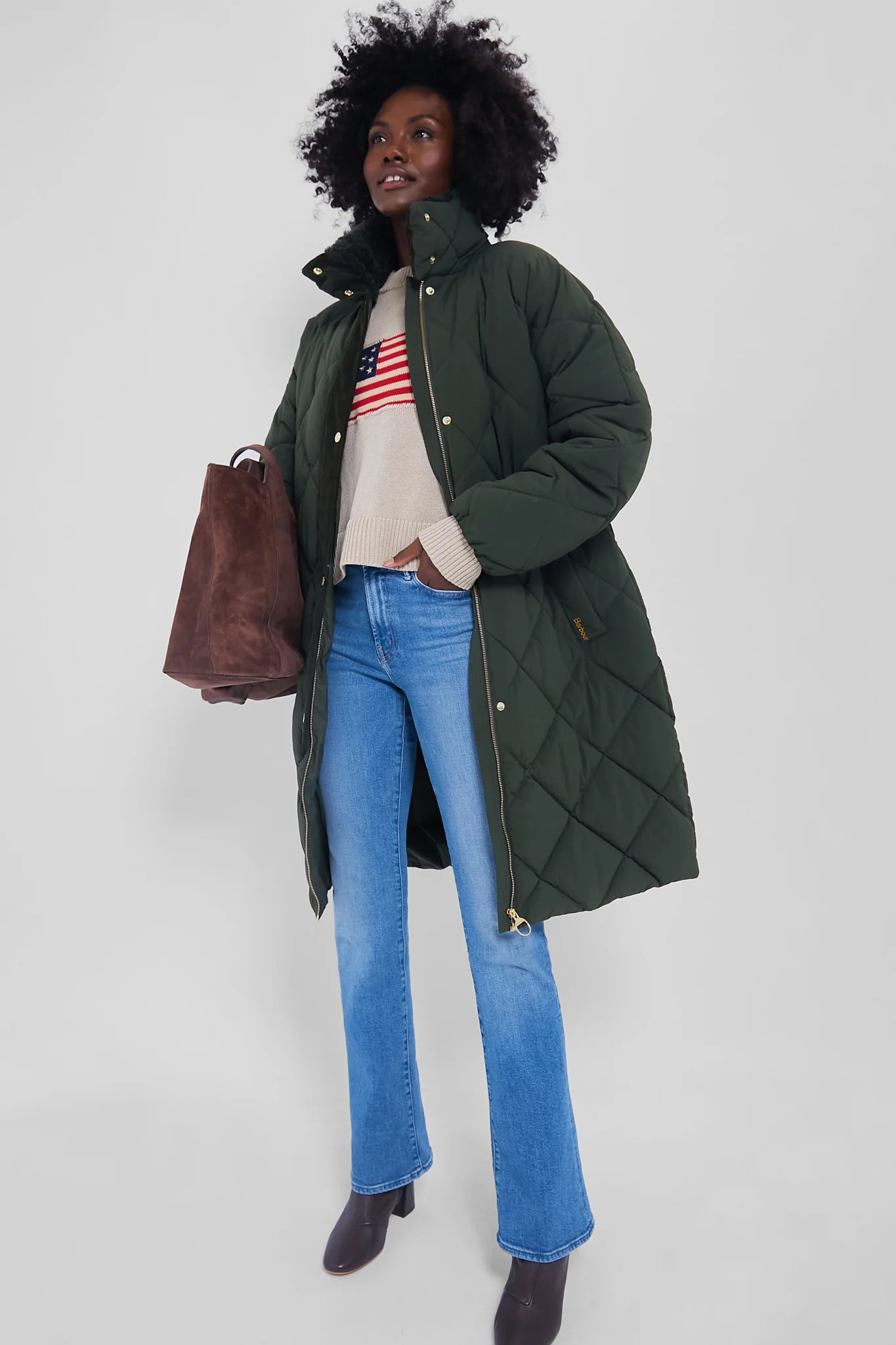 Olive Bearnie Puffer Quilted Coat | Tuckernuck (US)