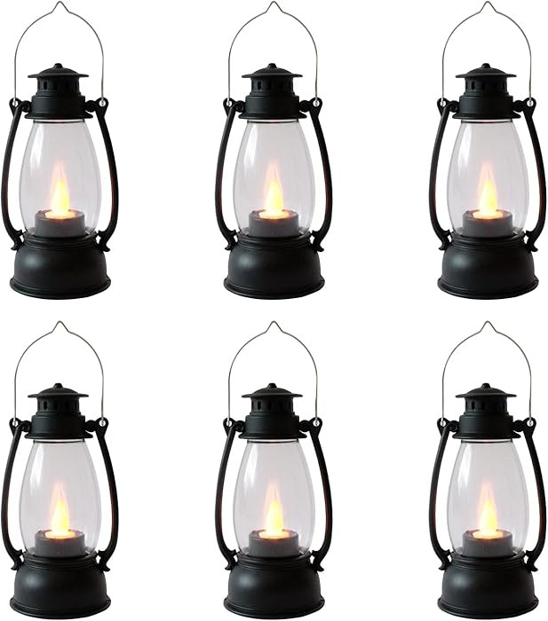 Mini Lanterns 6-Pcs LED Small Lanterns Decorative Indoor Outdoor Hanging Lantern Decorative Candl... | Amazon (US)