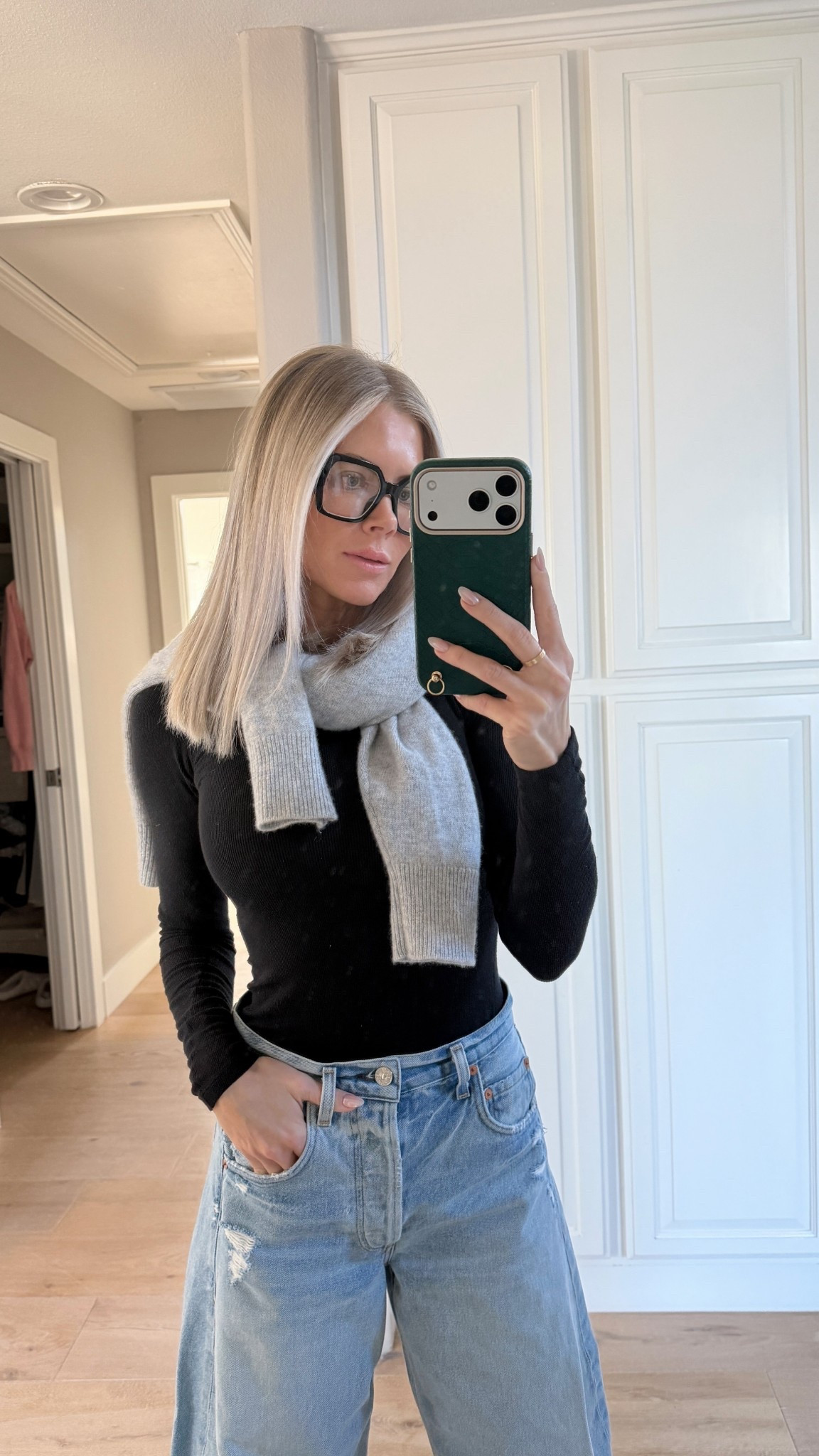 Chic laid back era entered the chat. I love these glasses to add to any casual look too. Mine have my prescription in them too. Jeans & tops are tts. Jeans also come in 2 other color options. So does sweater & top

#LTKgrwm #LTKFindsUnder100 #LTKWorkwear