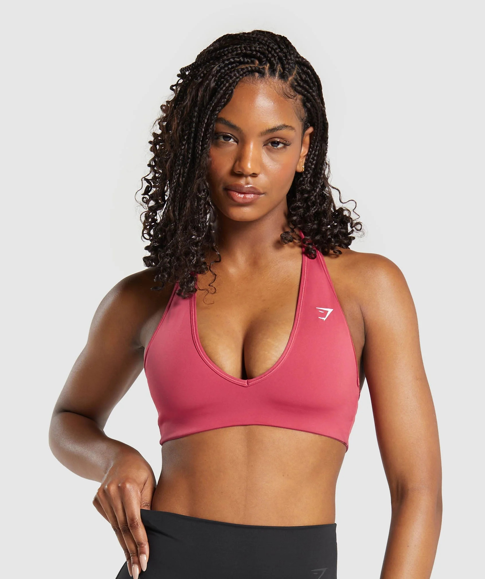 Gymshark Halterneck Sports Bra - Vintage Pink | Gymshark US