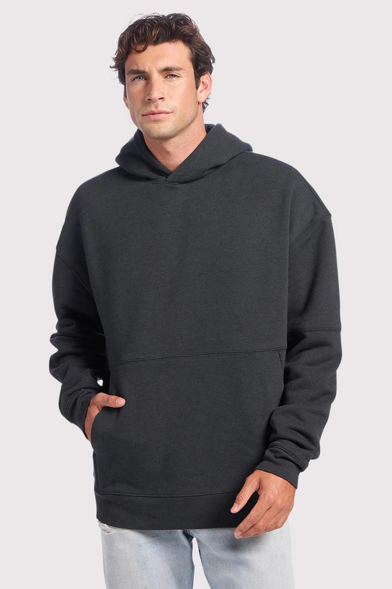 Vintage Fleece Men's Hoodie | Black | nuuds