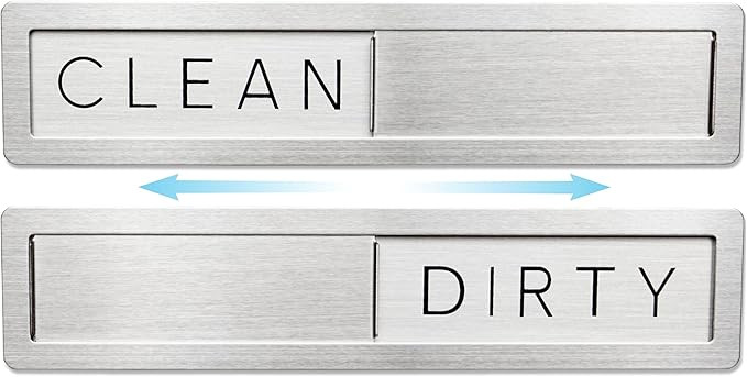 Stainless Steel Dishwasher Magnet Clean Dirty Sign - Premium Magnetic Signs That Say Clean/Dirty ... | Amazon (US)