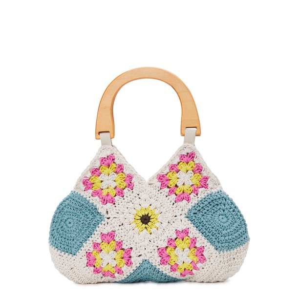 No Boundaries Women's Sunflower Crochet Top Handle Handbag | Walmart (US)