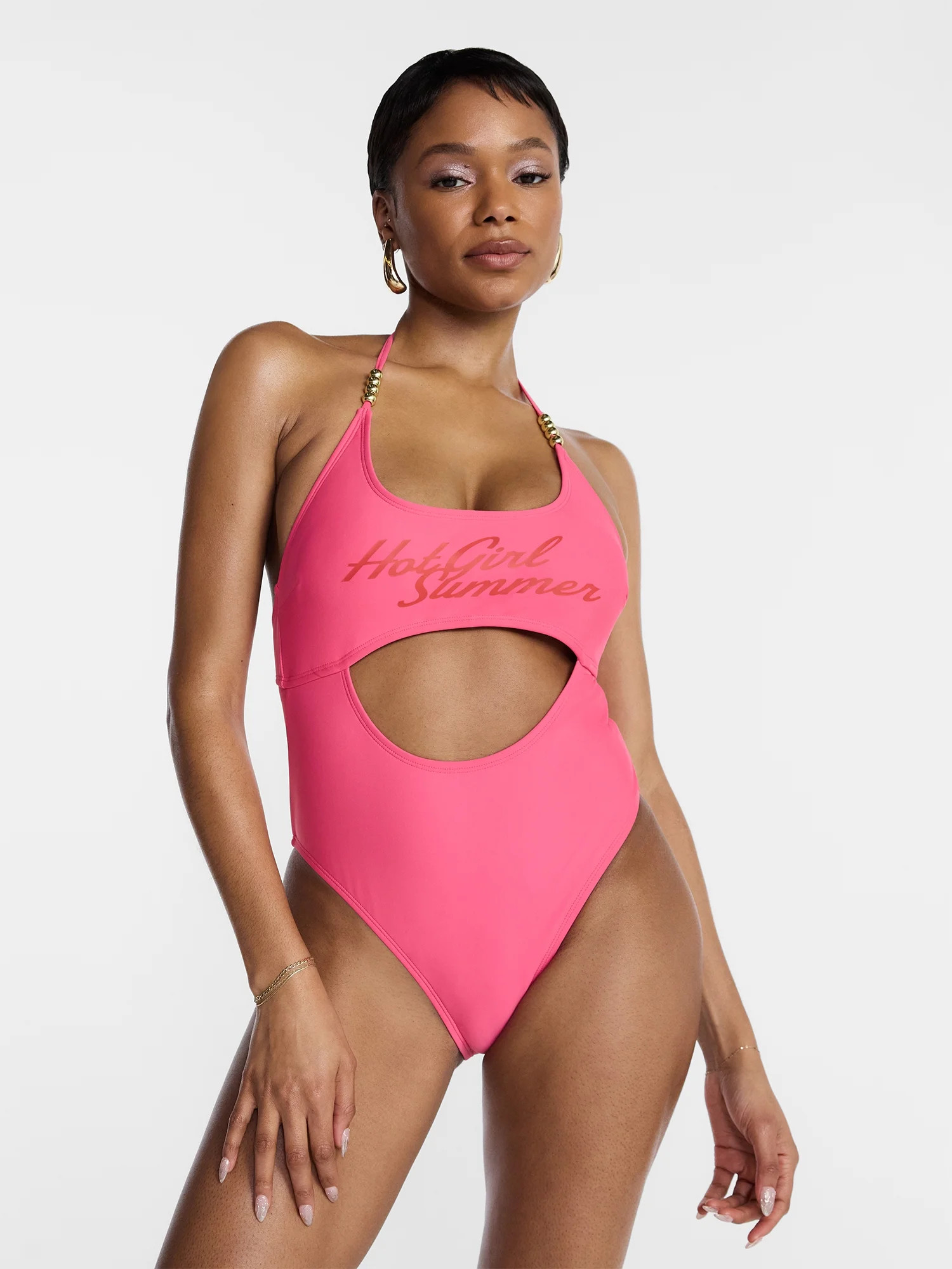 Hot Girl Summer by Megan Thee Stallion Women's and Women's Plus Hot Girl Summer Cutout One-Piece ... | Walmart (US)