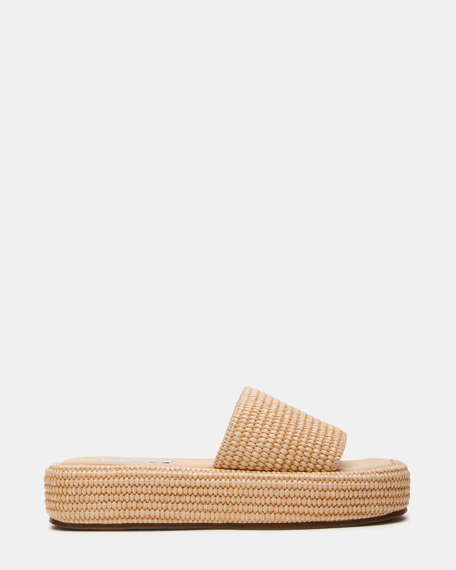 BEACHY Natural Platform Slide Women's Sandal | Steve Madden (US)