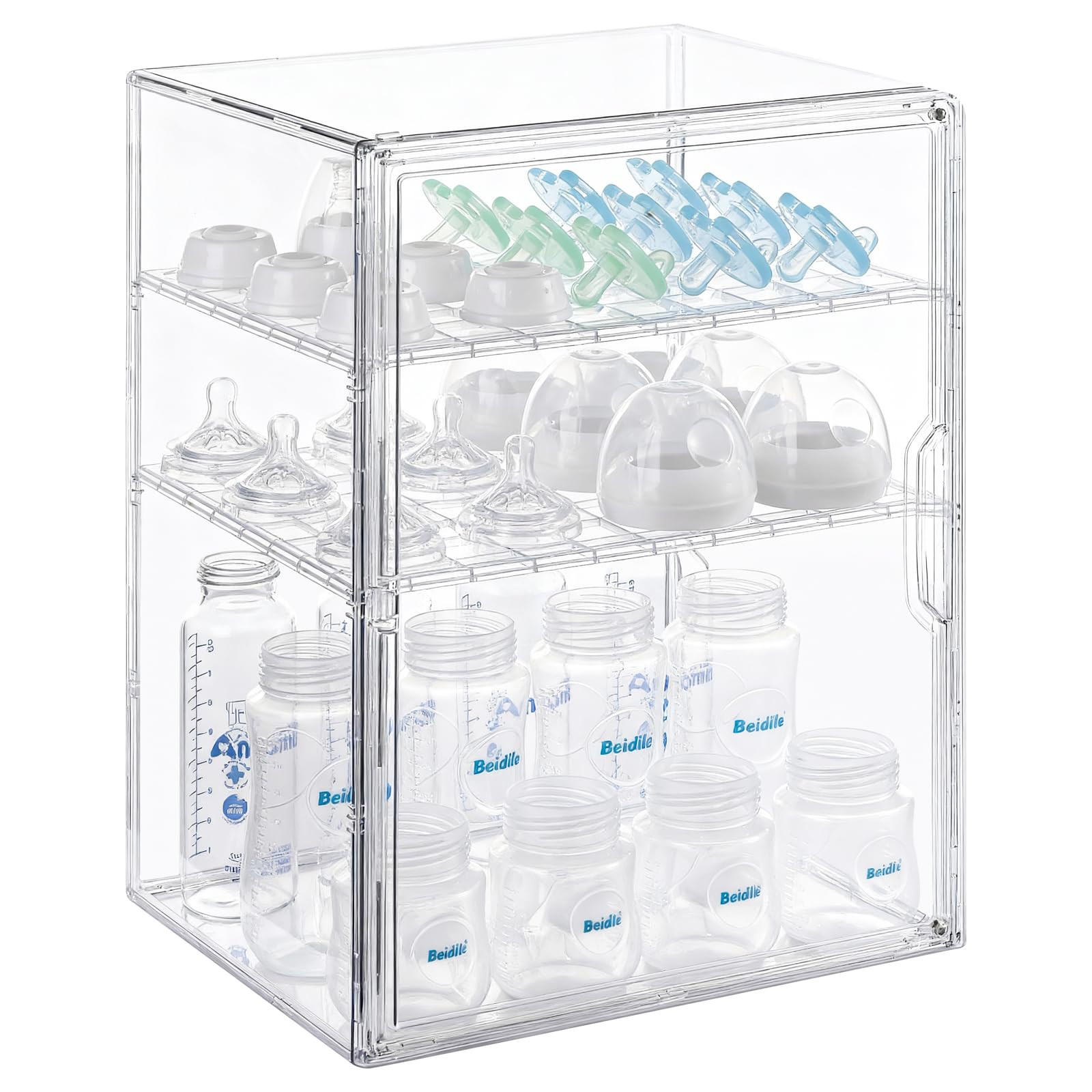 Baby Bottle Organizer – 3-Tier Bottle Storage Organizer Baby for Bottles, Nipples, Pump Parts, ... | Amazon (US)