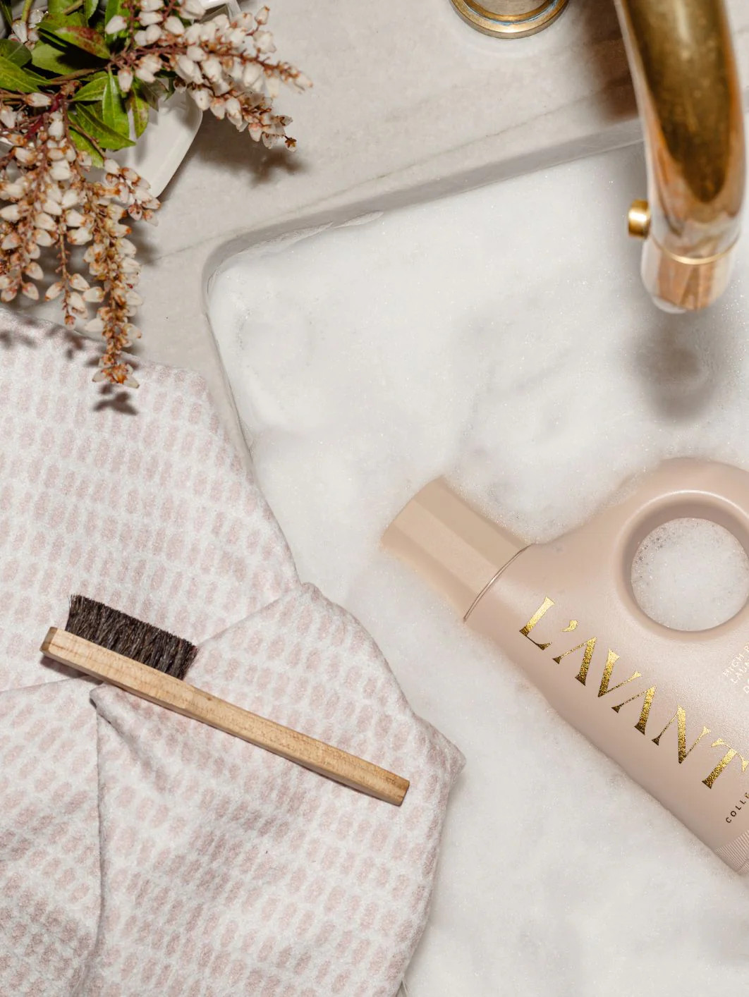 L'AVANT x Geometry Kitchen Towel - Dot Dot Dot Blushed Pink | L'AVANT Collective