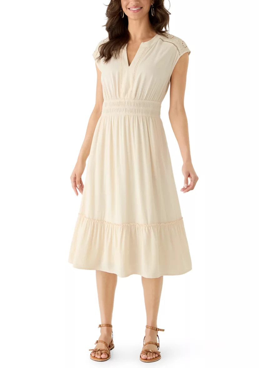 Women's Embroidered Sleeveless Midi Dress | Belk