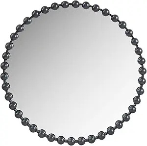 MADISON PARK SIGNATURE Wall Décor Marlowe Metal Spherical Frame Round Mirror for Living Room - H... | Amazon (US)