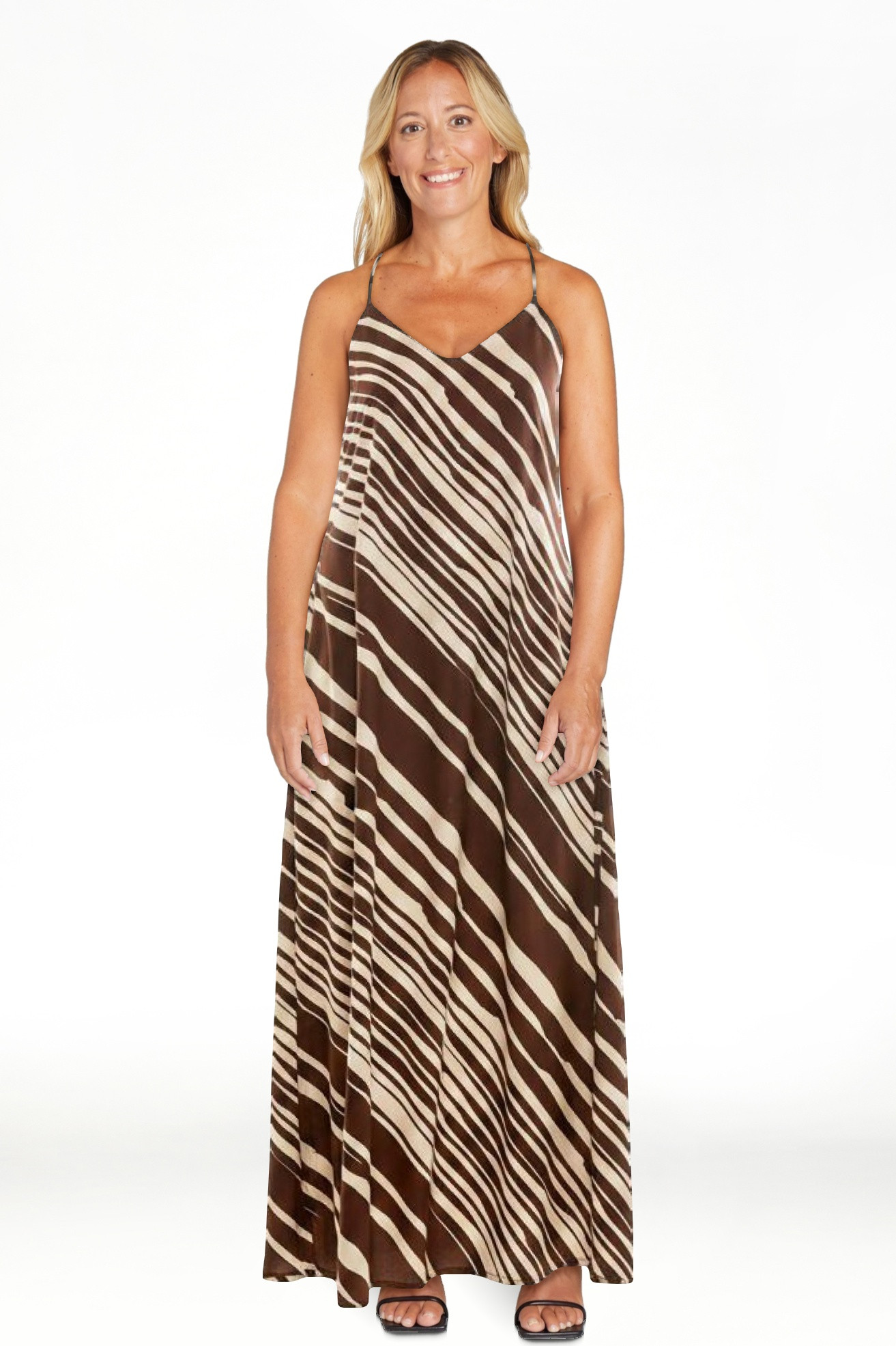 Nicole Miller Women's Maxi Slip Dress With Built In Bra, Sizes S-XL | Walmart (US)