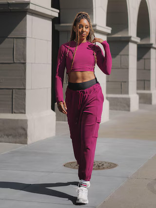 Heavyweight Terry Mid Rise Cargo Jogger | Athleta