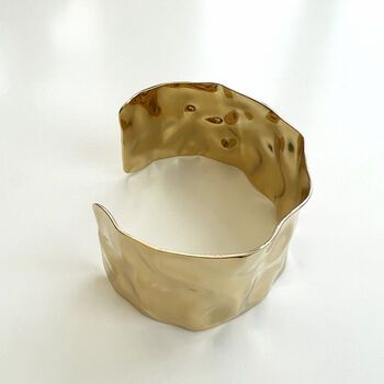 Textured Wide Cuff Bangle Non Tarnish | Not On The High Street