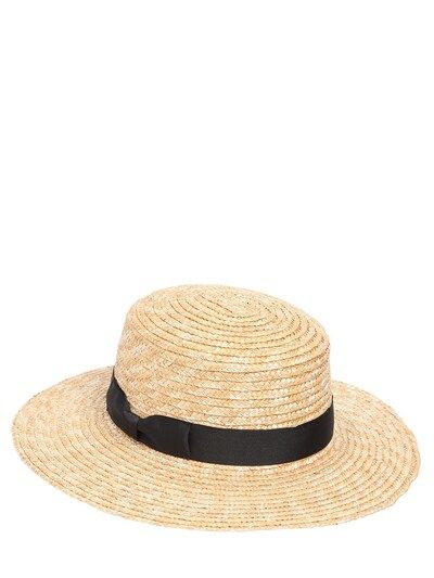 LACK OF COLOR - THE SPENCER BOATER STRAW HAT - HATS - NATURAL - LUISAVIAROMA | Luisaviaroma